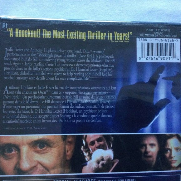 The Silence of The Lambs DVD New Sealed 2004 Jodie Foster - Picture 3 of 6